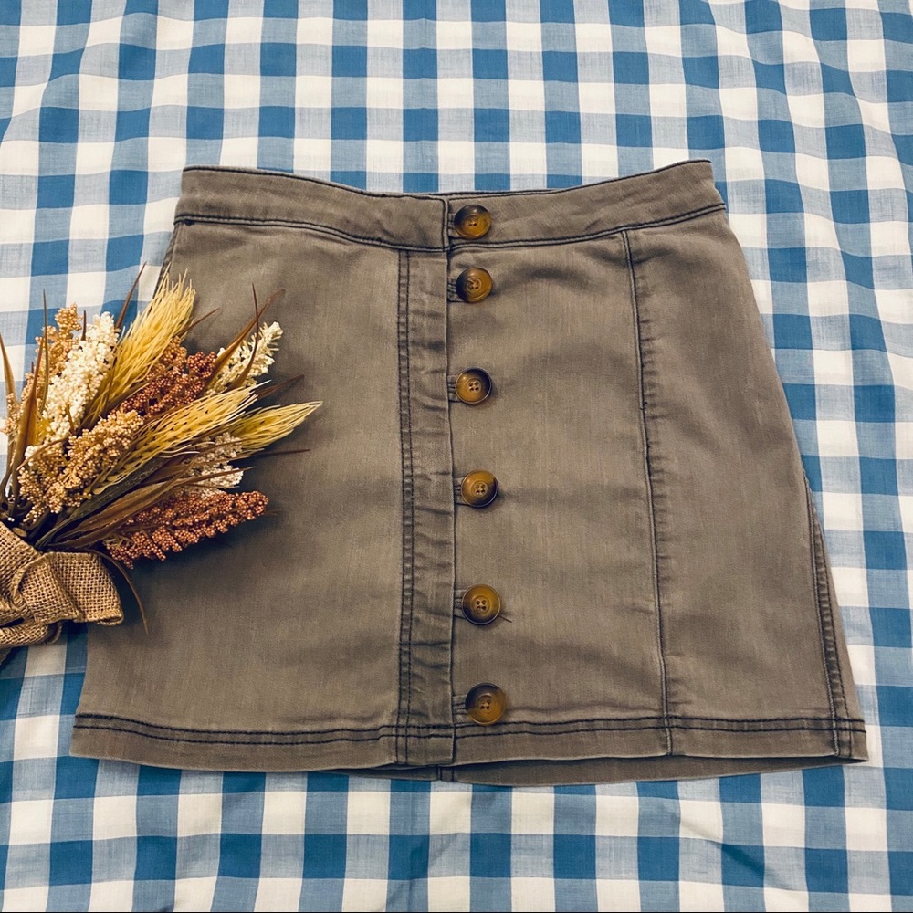 🌷Free people buttondown skirt